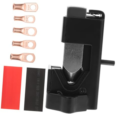 HAMPPLIES Herramientas de Prensado para Cables Eléctricos Crimpadora Manual para de Batería Incluye Tubos Termorretráctiles Kit Resistente para Proyectos y Automotrices