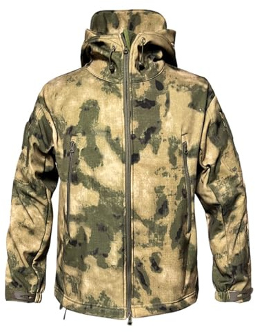 MOKBAY Militär Jacke Herren Camo Jacke Army Camouflage Multifunktionsjacke Jagd Tarnjacke Flecktarn Feldjacke Militär Winterjacke