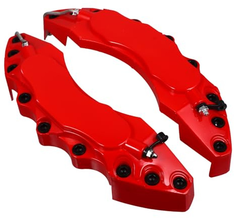 LOEFLIFA Copri Pinze Freni Rosse ABS Resistenti Coperture Pinze Freno Facili da Installare per Auto Protezione e Decorazione Mozzi Ruota