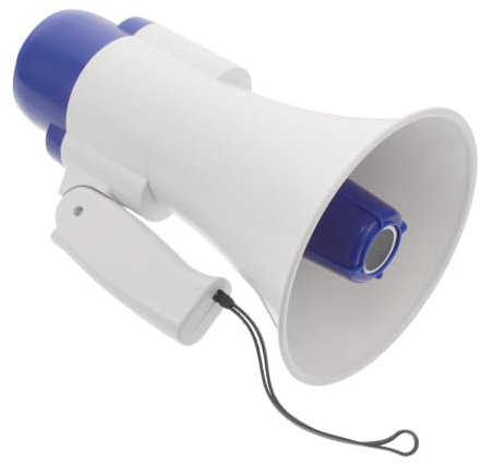 Housoutil Bärbar megafon med röstinspelning och siren | Justerbar volym, Högtalare för tränare, lärare, säkerhetspersonal och evenemangsarrangörer, För sport och utomhusaktiviteter