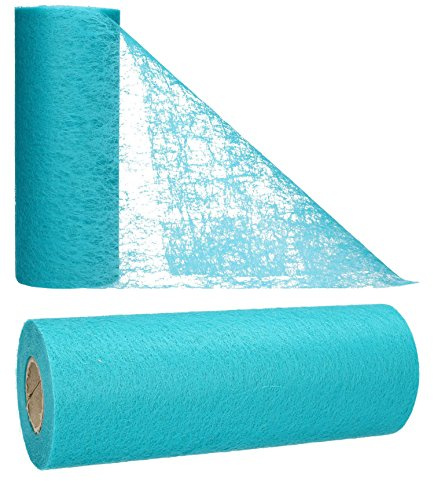 AmaCasa Vlies Tischband Tischläufer für Hochzeiten, Kommunionen, Taufen und Allen Feierlichkeiten Maße: 23cm/20m Rolle (Türkis, Vlies)