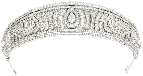 Klassische Zirkonia Replik Prinzessin Tiara für die Hochzeit, Kristall königlich Diademe für die Kollektion CH10366