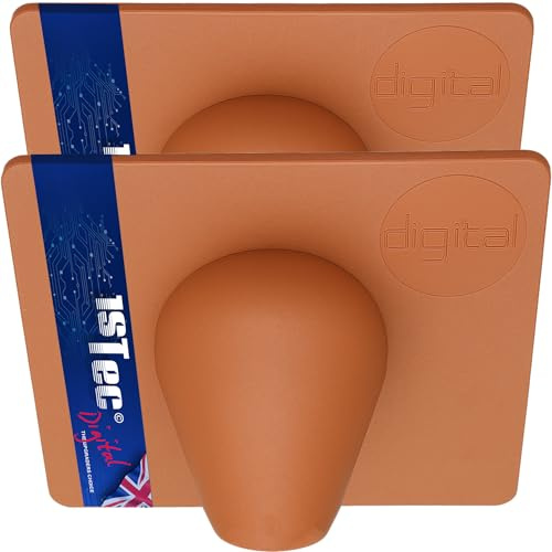 2 x Brown Drill Hole Damage Cable Tidy Cover Shield for Pipe Hose Buster Plates fits Coaxial TV Alarm/Telephone Wire RG59 Coax CCTV Low Voltage Garden Lights Power electrical Leads Weather External