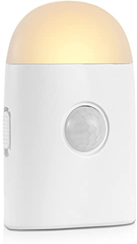 BXROIU Veilleuse LED avec Détecteur de Mouvement, (1 pièce) Lampe de Nuit Rechargeable USB, Veilleuse à Capteur de Lumière, Lampe de Placard
