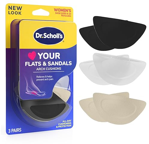 Dr. Scholl's Love Your FLATS & SANDALS Arch Cushions Women Size 6-10, 3 Pair