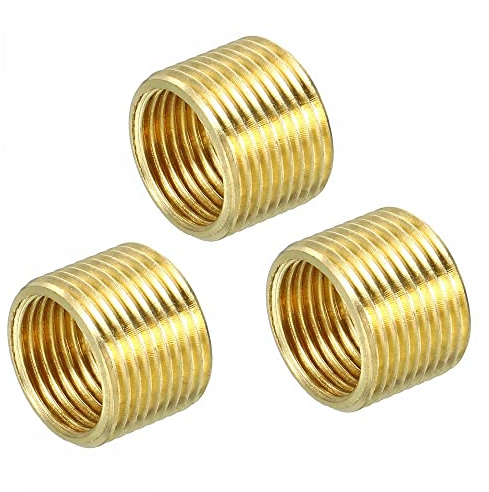 sourcing map 3Stk Reduziermuttern M14x1mm Stecker zu M12x1mm Buchse | 10mm Rohrfitting