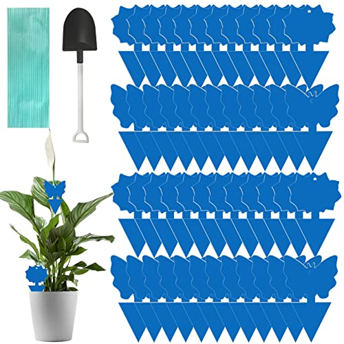 WD&CD 48 Piezas Trampa para Moscas Moscas de Frutas de Doble Cara, Trampas Adhesiva para Control de Plagas, Tablero Adhesivo para Atrapar Insectos para Mosquitos, Plantas Domésticas