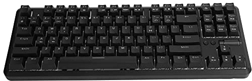 Mechanical Keyboard K870T 87 Keys RGB 1.6m Wired Dual Mode for Gaming Working Colorful RGB Light Effect Fantastic for Gamers and Office Workers Simple and Stylish (Black)