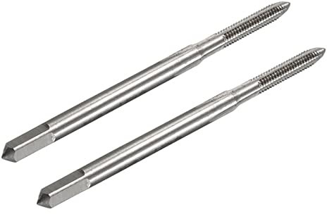 QUARKZMAN M2 x 0.4 Métrico Rosca Fresado Machos x 2uds H2 Recto Flautas Máquina Macho para Rosca Reparación, [Alta Velocidad Acero, Sin Recubrimiento]