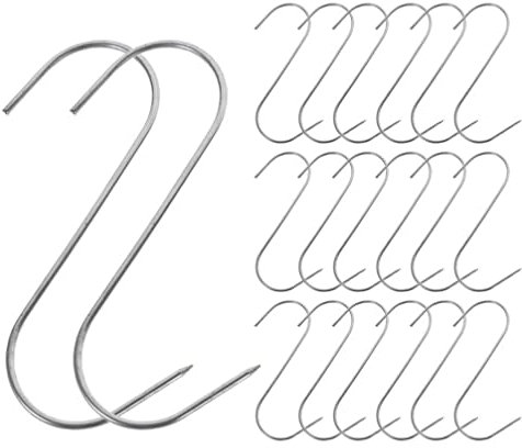 Cabilock 30pcs Stainless Steel Meat Hooks s Hooks for Butchering Curing Drying Barbecue for Hanging Kitchen Outdoors