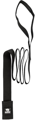 BEARPAW PRODUCTS Spanngurt Bogen Spannschnur für Recurvebogen und Langbogen Bogenschießen Zubehör Bogensport Spanngurte spannen Robust und Hochwertiges Nylon Schwarz Gummierte Fläche