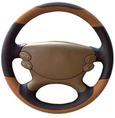 MYVPRO Atmungsaktiver Lenkradbezug Echtes Leder DIY Auto Lenkrad Abdeckung Für Mercedes Für Benz E-Klasse W211 E230 E280 E350 CLS-Klasse CLS350 CLS500 Autoteile