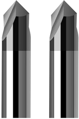 Fasenfräser Gerade Nut Anfasen Fräsen Schaftfräser 60 90 120 Grad Beschichtet 3 Flöte Anfasen Fräsen Schaftfräser Hartmetall(D8xR120x60L)