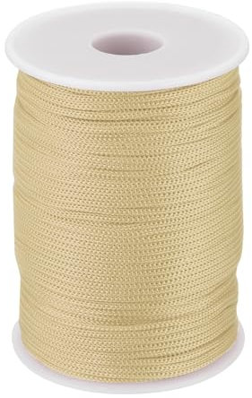 QUARKZMAN Polypropylen-Seil 2mm Polypropylenseil 10Om PP Flechtleine Textilseil Leine Nylonschnur Schnur Reißfeste Rope Kunststoffseil für Wäscheleine Camping Wandern Outdoor, Beige