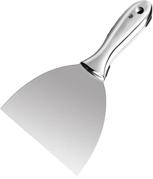 Raschietto in acciaio inox con giunto in metallo, impugnatura comoda, per ristrutturazione domestica, pubblicità e rimozione carta da parati