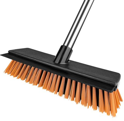 Noxtioanip Straßenbesen, Stabiler Kehrbesen mit Mooskratzer, Besen für den Außenbereich, Industriebesen Kehrbesen, Gartenbesen Hofbesen, für die Reinigung Gärten, Straßen, Höfen, Terrassen, Einfahrten