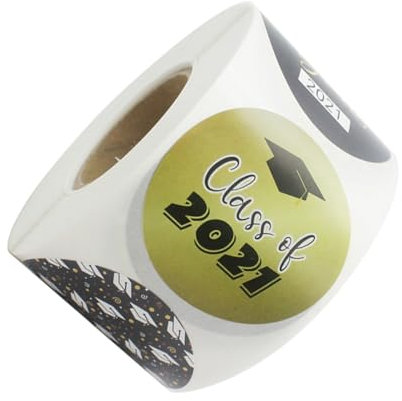 DIYEAH Rotolo Di Adesivi Per Imballaggio Adesivi Sigillanti in Stile Laurea Neri Per Uso in Cucina