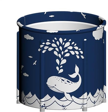 Vasca da bagno portatile per adulti, 70 x 65 cm, design pieghevole salvaspazio, vasca da bagno rilassante, canna leggera (grande), per bagno di ghiaccio, ammollo