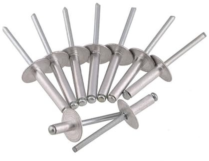 Blindnit med stor lock i aluminium, öppen typ Stor lockblindnit av aluminium, dekoration av blindnit, spik M5*8-25 50 st.(20mm)