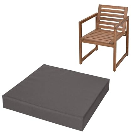 IJQXLA Ersatzkissen für Gartenmöbel, 50 x 50 cm, Dickes, wasserdichtes Stuhlkissen, Sitzpolster aus Schaumstoff für Küche, Esszimmer, Wohnzimmer und Garten, Terrasse, Rattanmöbel, Abnehmbarer