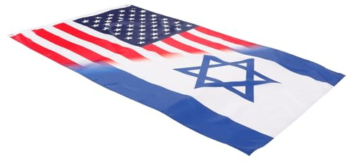 VICASKY Bandiera Americana Israeliana in Poliestere Decorazione per Giardino Bandiera Amichevole Facile da Usare e Trasportare