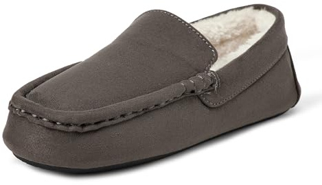 Amazon Essentials Chaussons mocassins pour garçon, gris, 12 petit enfant