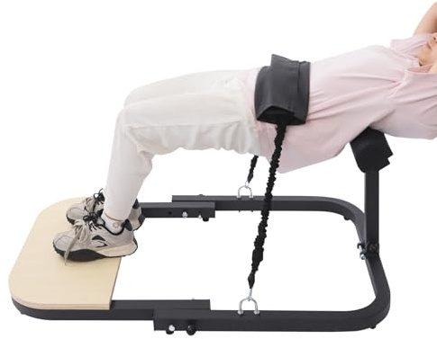 Loobiiny HüFtstemmmaschine,Beckenbodentrainer Mit Elastische BäNder,Oberschenkeltrainer GesäßTrainer,Po Trainer TrainingsgeräT Max 150kg,Kniebeugentrainer
