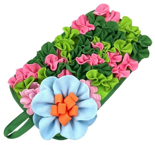 Tapis d'enrichissement animal pour lapins, rongeurs, activité stimulante, jouet en tissu polyester, décoration de fleurs, station d'alimentation pour animaux de compagnie