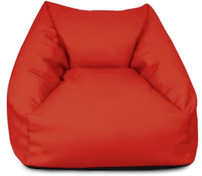 rucomfy Water Resistant Kids Beanbag Toddler Outdoor Armchair - Red