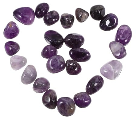 LOLIPPYY Polished Purple Quartz Tumbled Stones Irregular Crystal Rocks for Healing Meditation Chakra Balance Garden Fountain Fish Tank Vase Decoration