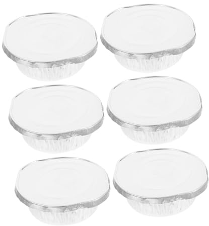 Didiseaon 6 pièces Lot de Casseroles Jetables Aluminium pour Barbecue Pots Multifonctions à Usage Unique Rétention de Chaleur pour Cuisson Extérieur et Pique-