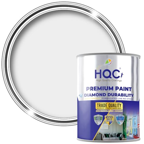 HQC Furniture Paint - Light Grey - 1 Litre|Matt Wood Paint Ideal for all Furniture, Kitchen Cupboards, Cabinet, Door, Tables & Chairs | Water-Based, Non-Toxic & Odourless - Easy to Apply