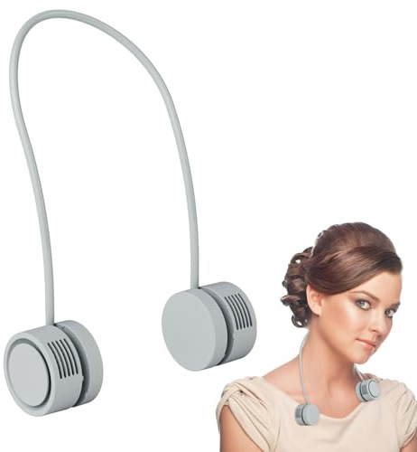 Artibetter Ventilador de Cuello Portátil Recargable 1800mah sin Hojas 3 Niveles de Velocidad, Ligero y Cómodo para Oficina y Verano