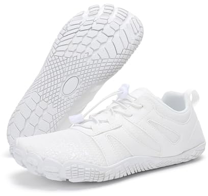 Générique Baskets Homme Chaussures Aquatiques légères et Respirantes pour activités de Plein air, randonnée, Natation, pêche, Pieds Nus (White, 42)