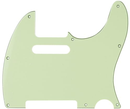 Musiclily Pro 8 Löcher TL Pickguard Schlagbrett MIJ 3 lagig Mint Green | für Fender Japan Tele E-Gitarre