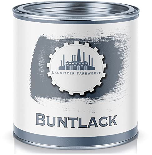 Metall und Holz lack Buntlack SEIDENMATT 2in1 Basaltgrau RAL 7012 Grau Grundierung+Lack für Innen & Außen Decklack - besonders robust & schnelltrocknend - Lausitzer Farbwerke (2,5 L)