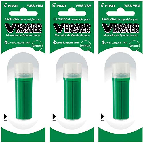 PILOT Refill für V BOARD MASTER (3 Nachfüller, Grün)