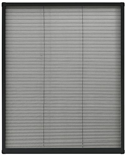 vidaXL Insektenschutz Plissee für Fenster Fliegengitter Dachfenster Mückengitter Mückenschutz Dachfensterplissee Aluminium Anthrazit 80x100cm
