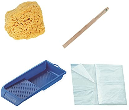 Premium Set Natur-Schwamm hochwertige Qualität 10-15 cm für Wandgestaltung in Tupf- und Wischtechniken