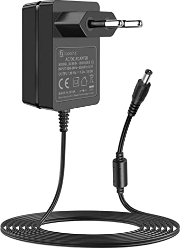 Gonine AC 100V-240V Konverter Adapter DC 18V 1A Netzteil Adapter Wandhalterung Ladegerät mit 5,5 mm x 2,5 mm Stecker für 18 Volt 100 mA-1000 mA Geräte