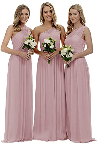 dinavian Robe de soirée en mousseline de soie pour femme, robe de bal de fin d'année, de mariage, de demoiselle d'honneur