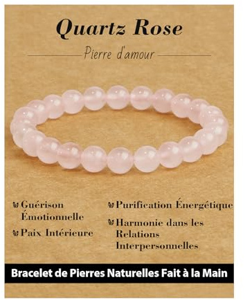 Landorilo Naturstein Armband für Damen Herren, 34 Natursteinarten | 8mm,Heilsteine Perlen Armbänder,Edelstein Chakren Perlenarmband,Personalisierte Geschenke,Energiekarte,Inklusive Ersatzperlen