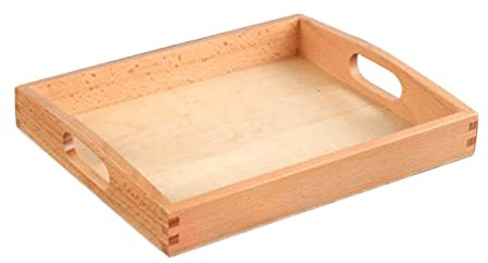 Alipis Vassoio Legno con Manici per Servire e Organizzare Contenitore Multifunzionale per Oggetti da Colorare Materiale Robusto e Durevole
