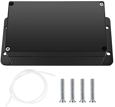 Electronic Connection Box, Waterproof IP65 Junction Box, Surface-Mounted Distribution Box, Mounting Case, Electronic Project Enclosure, Plastic Housing (black with fixed ears, 158x90x60mm)
