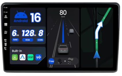 JOYX - 6G+128G - Android 12 IPS Autoradio Passt für FIAT Ducato/Citroen Jumper/Peugeot Boxer - Kabellos CarPlay/Android Auto/DSP - LED Kamera & MIC - 9 Zoll 2 Din - DAB SWC Fast-Boot 360-Camera