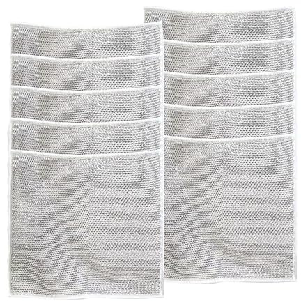 10 Piezas Trapos Cocina,Estropajos,Alambre Paño Malla,Multiusos Estropajo Algodon,Acero Metalica Multifuncional,Scrub Trapo Antiarañazos,Cepillo Inoxidable Platos,Hogar Secar Reutilizable,Ecologico