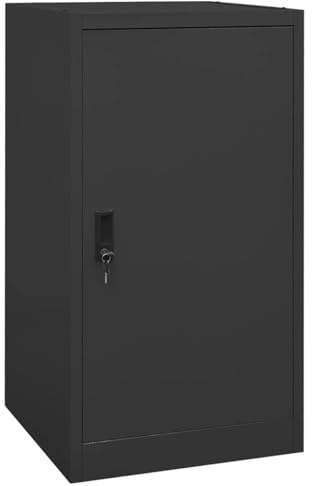 Gecheer Sattelschrank Anthrazit 53x53x105 cm Stahl, abschließbare Tür Sattelhalter und Haken höhenverstellbar für Reitsportausrüstung Aufbewahrung Sattelkammer Stall