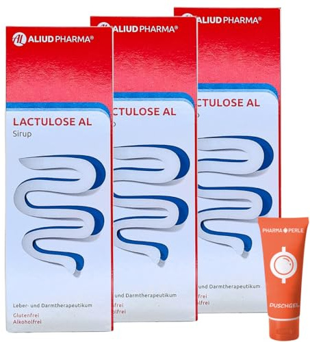 Lactulose AL 3 x 1000 ml Sirup Abführmittel bei Verstopfung I Darmregulierung I Abfuehrmittel I Sparset mit give-away von Pharma Perle