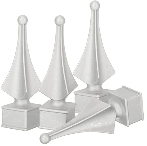 Veemoon 4stücke Teiliges Aluminiumlegierung Zaunspitzen Rostbeständige Metallpfostenkappen Mit Spitzem Design Dekorative Zaunpfostenkappen Für Gartenzäune Im Außenbereich Einfache Montage