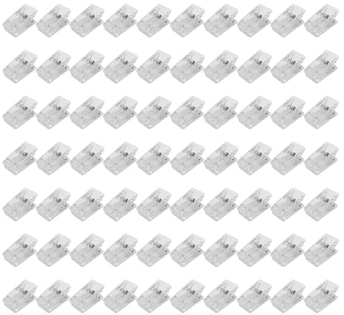 XINGSUI 70 Stk Durchsichtig Federklammern, Kunststoff Fotoclips,für Zuhause | PP, 2,3 × 1,3 × 1,2 cm, transparentes Design, kompakt und handlich, zum Befestigen von Fotos, Postern, Dokumenten usw.